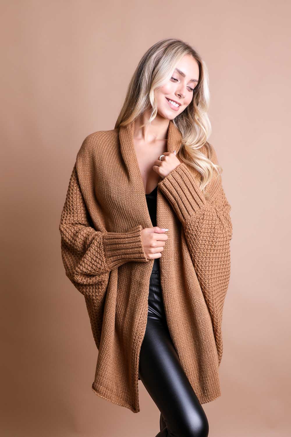 Cozy Chic Bat Wing Bliss Knit Cardigan - NeoKira Unlimited