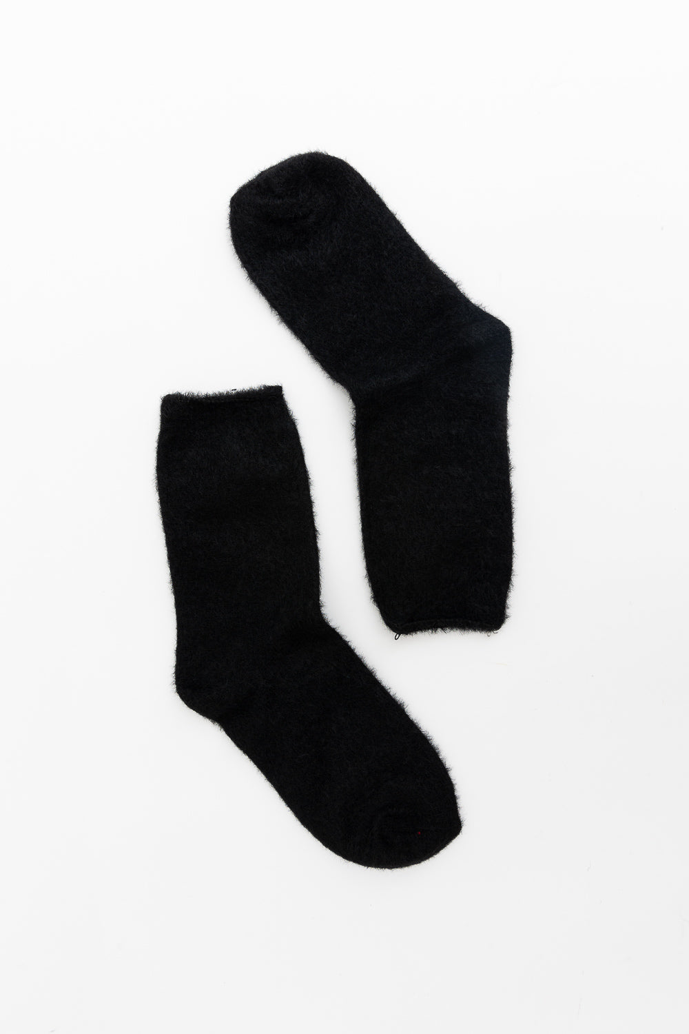 Cozy Fuzzy Crew Socks Socks Leto Collection Black  