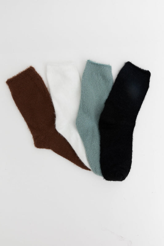 Cozy Fuzzy Crew Socks - NeoKira Unlimited