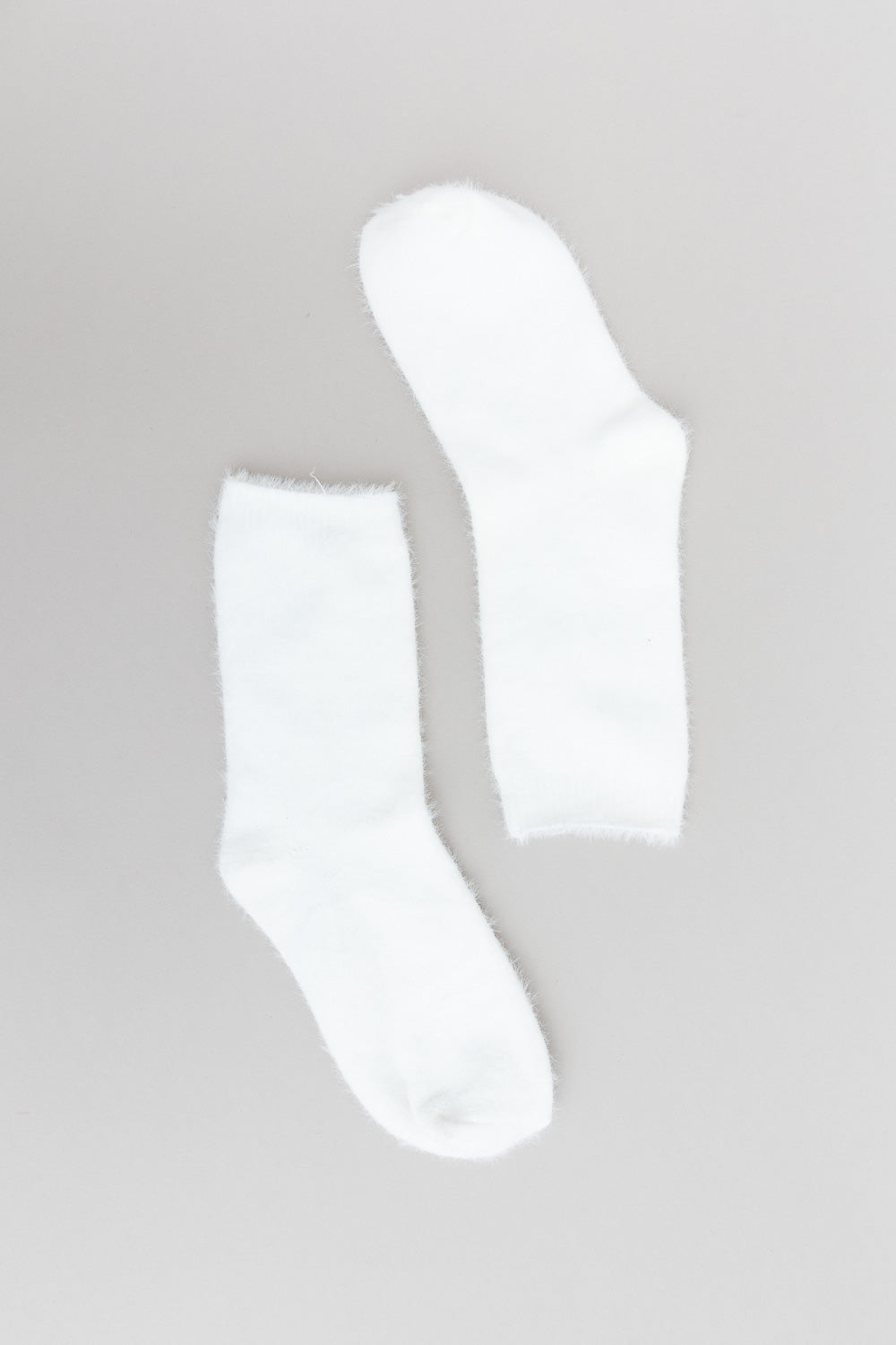 Cozy Fuzzy Crew Socks Socks Leto Collection Ivory  