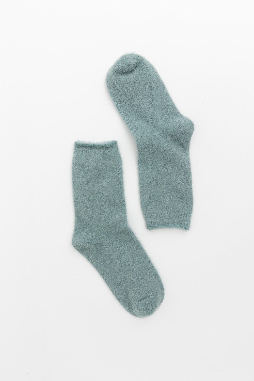 Cozy Fuzzy Crew Socks Socks Leto Collection Sage  