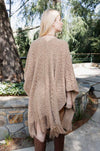 Cozy Haven Embroidered Tassel Wrap Ponchos