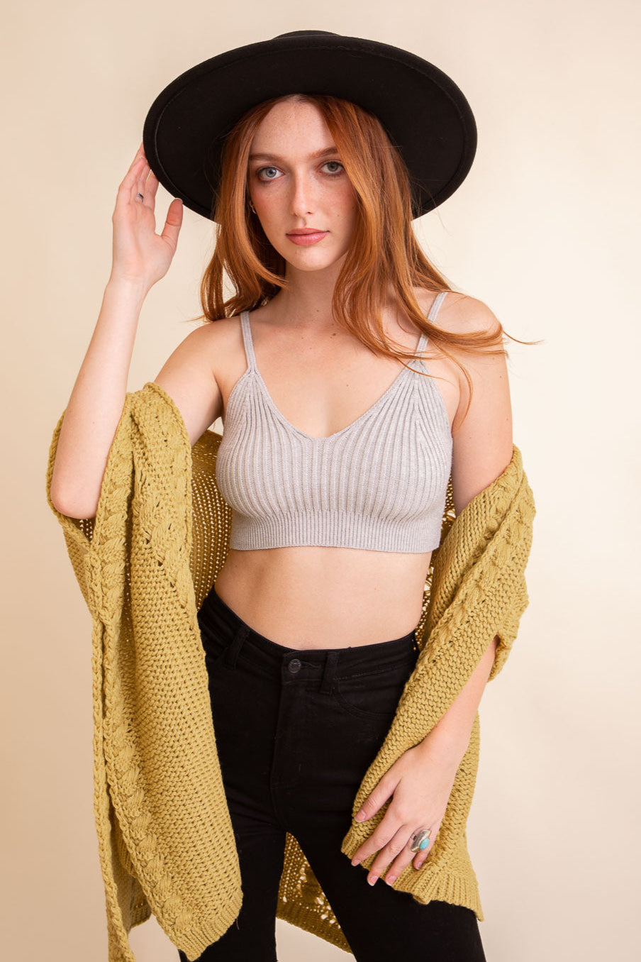 Cozy Rib Knit Lounge Brami - NeoKira Unlimited