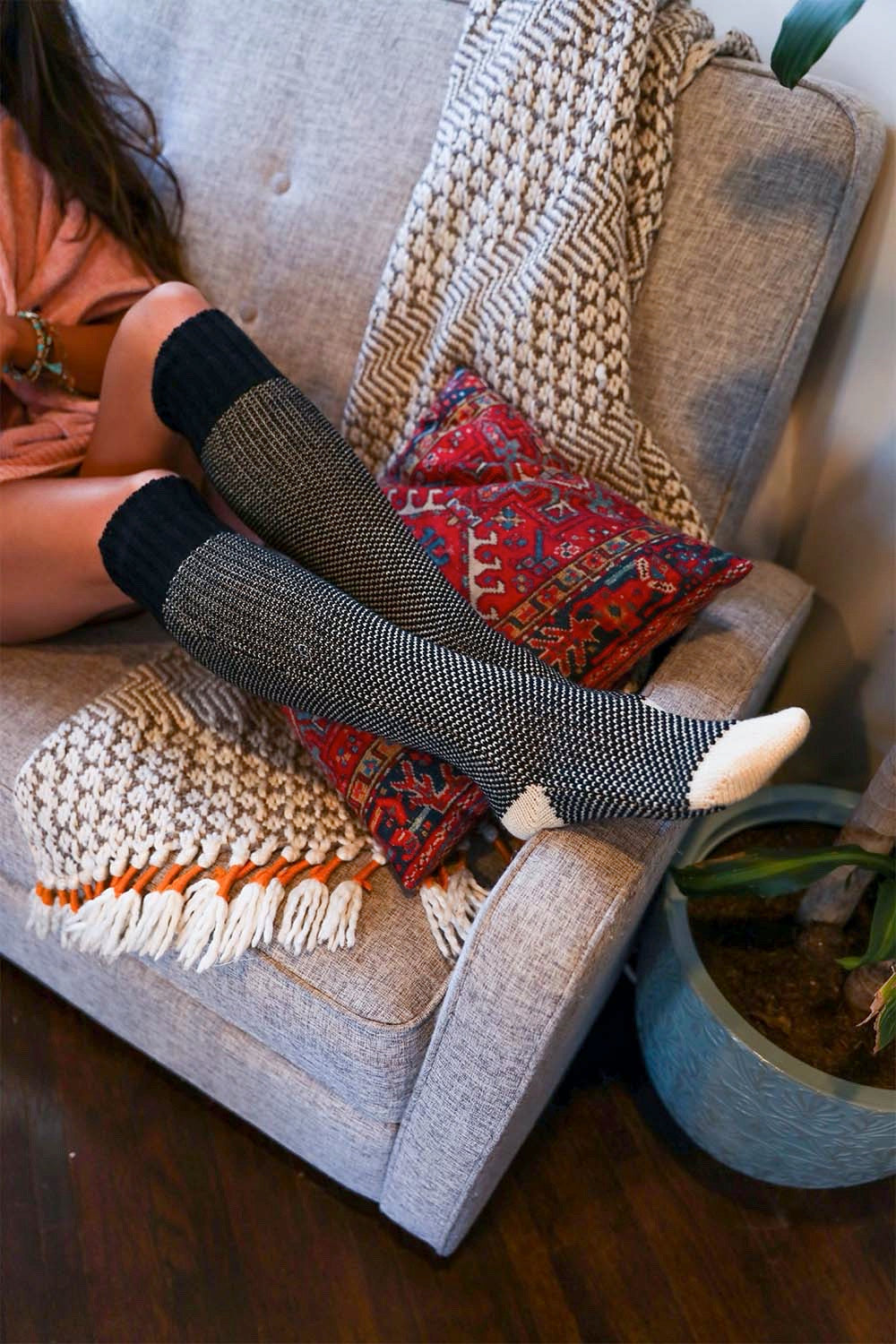Cozy Ribbed Knit Lounge Socks - NeoKira Unlimited