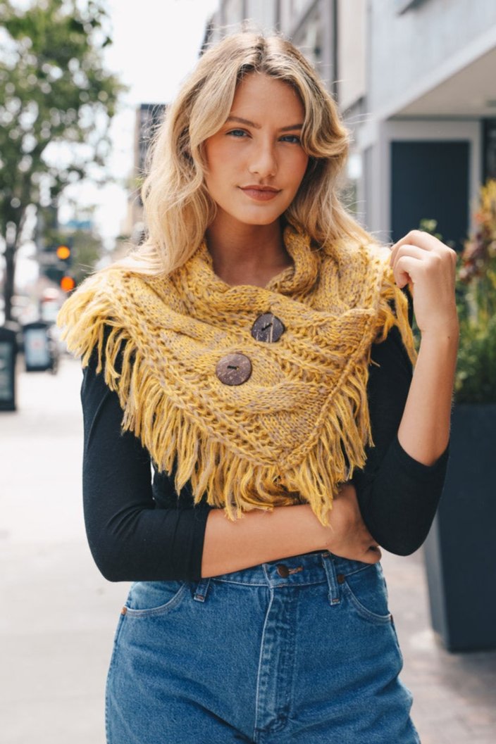 Cozy Shoulder Warmer Scarf Scarves Lemon