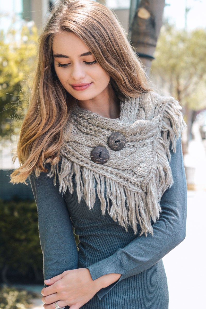 Cozy Shoulder Warmer Scarf Scarves Mocha