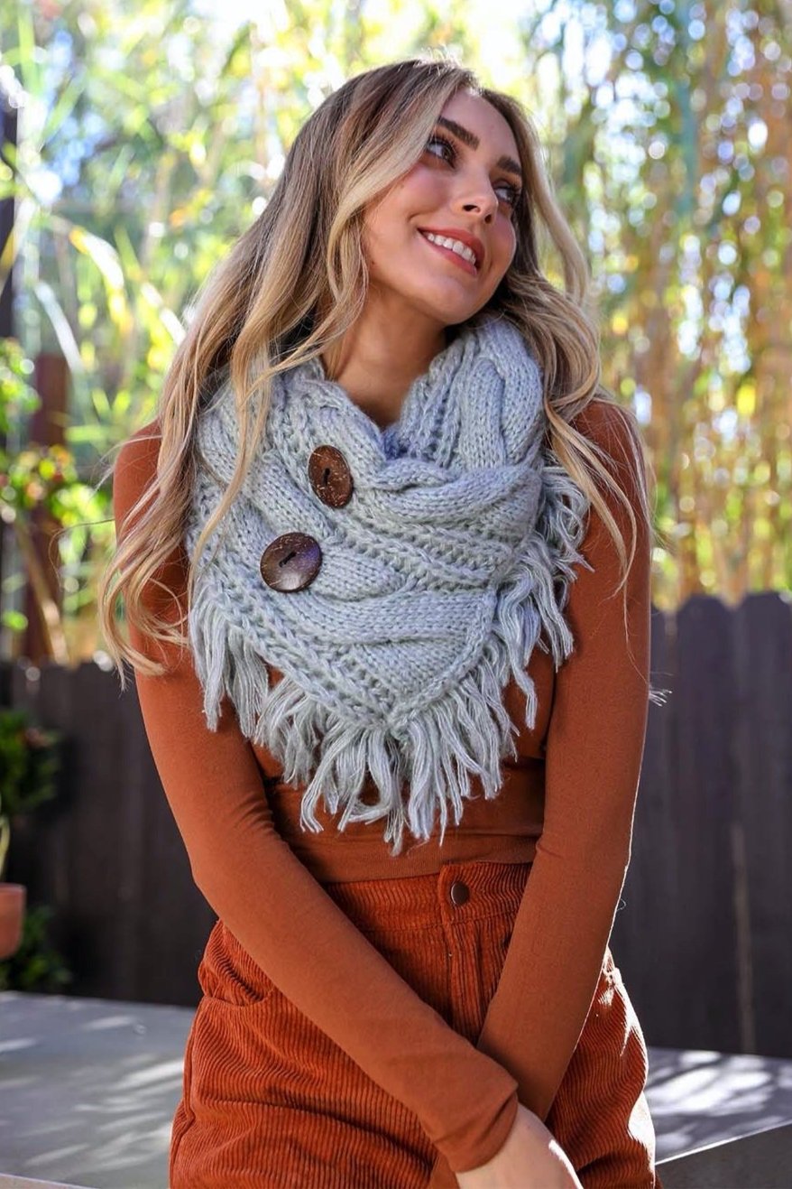 Cozy Shoulder Warmer Scarf Scarves Sage