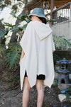 Cozy Soft Waffle Hooded Ruana Ponchos Leto Collection   