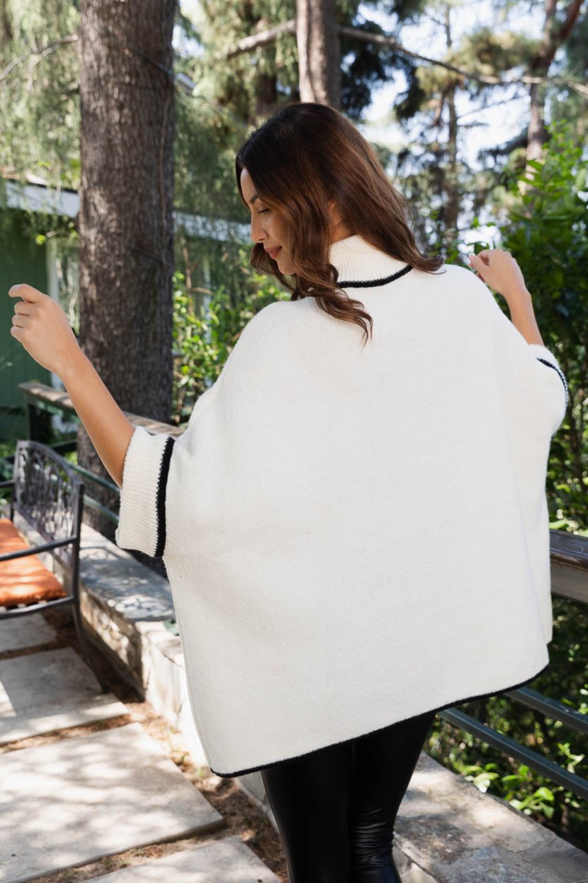 CozyCove Turtle Neck Poncho with Easy Sleeves - NeoKira Unlimited