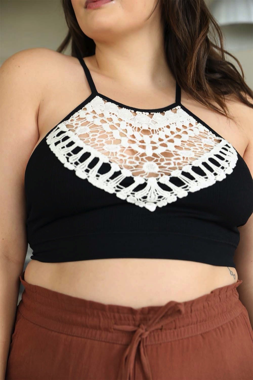 Plus Size Crochet Lace Bralette – Soft and Stylish Look - NeoKira Unlimited