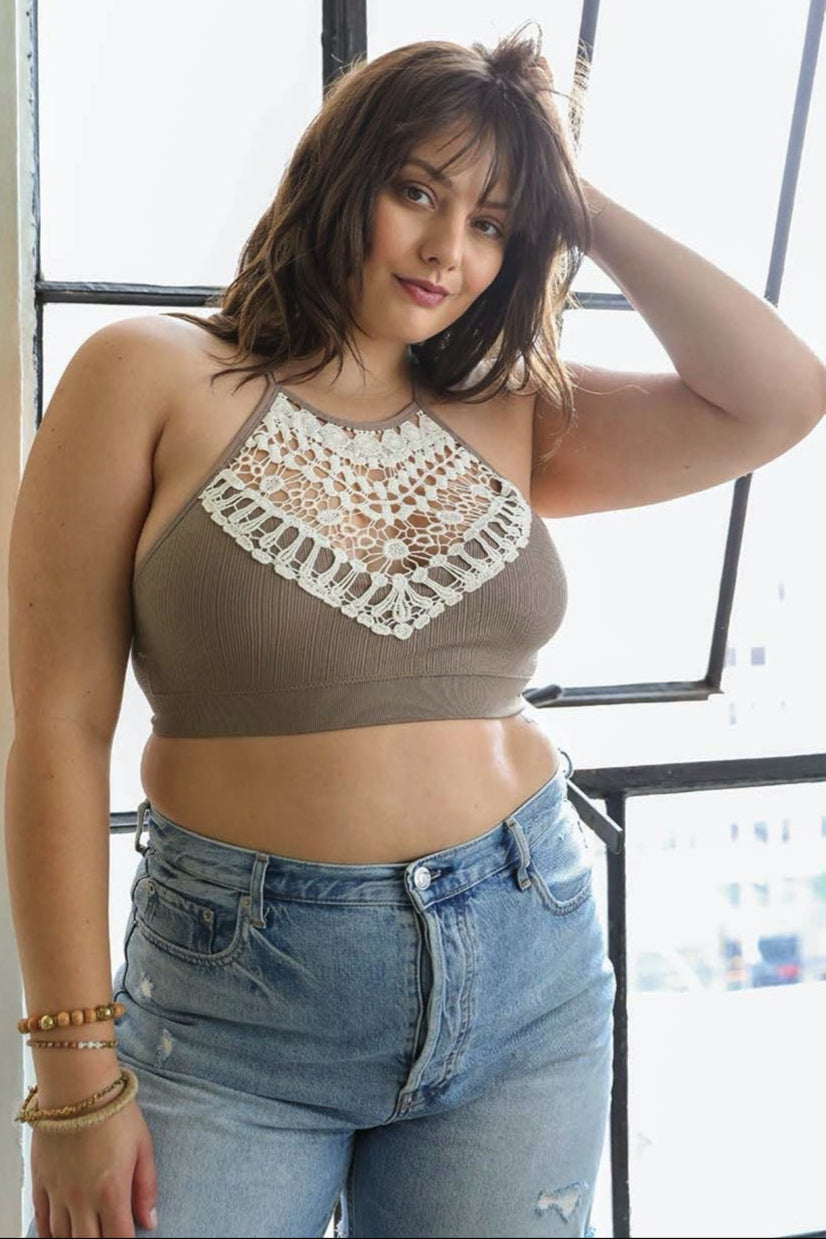 Plus Size Crochet Lace Bralette – Soft and Stylish Look - NeoKira Unlimited