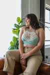 Crochet Lace Bralette Plus Bralette Plus Leto Collection XL Sage 