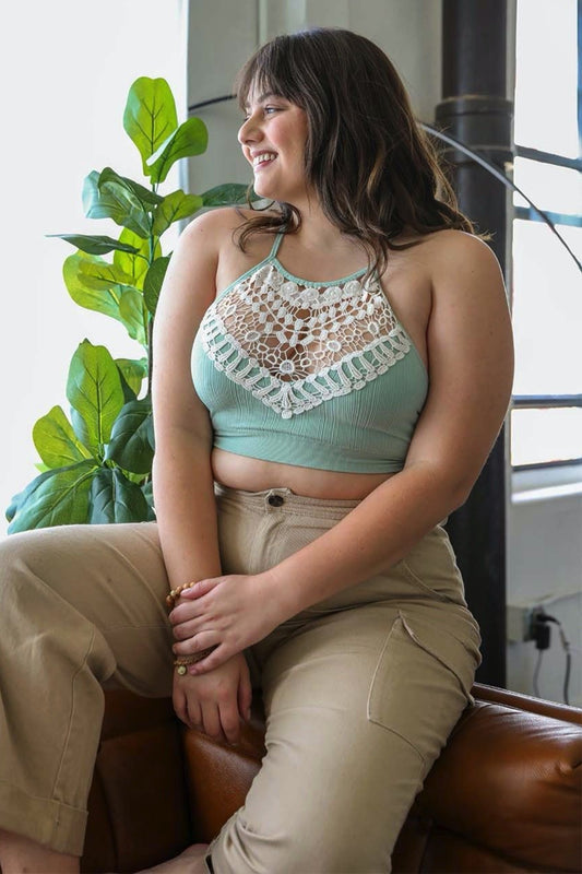 Plus Size Crochet Lace Bralette – Soft and Stylish Look - NeoKira Unlimited