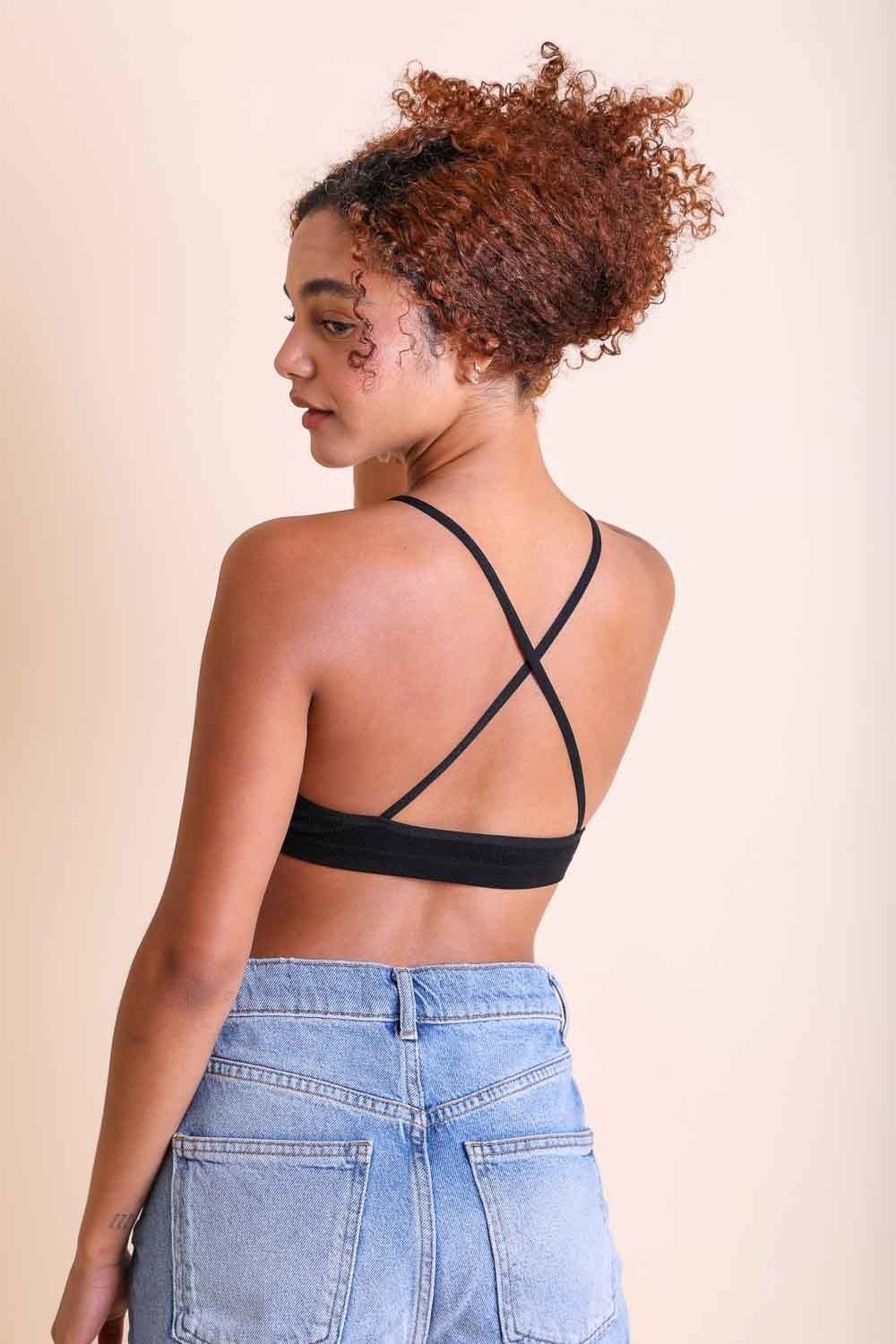 Crochet Lace High Neck Bralette – Halter Style with Cross-Back - NeoKira Unlimited