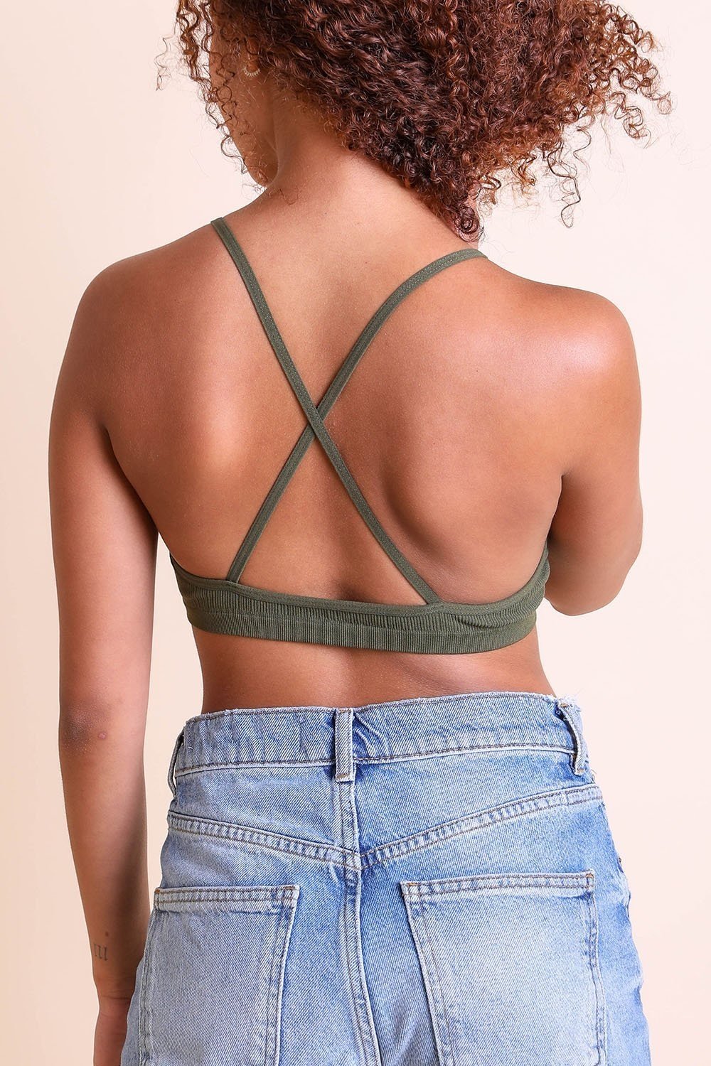 Crochet Lace High Neck Bralette – Halter Style with Cross-Back - NeoKira Unlimited