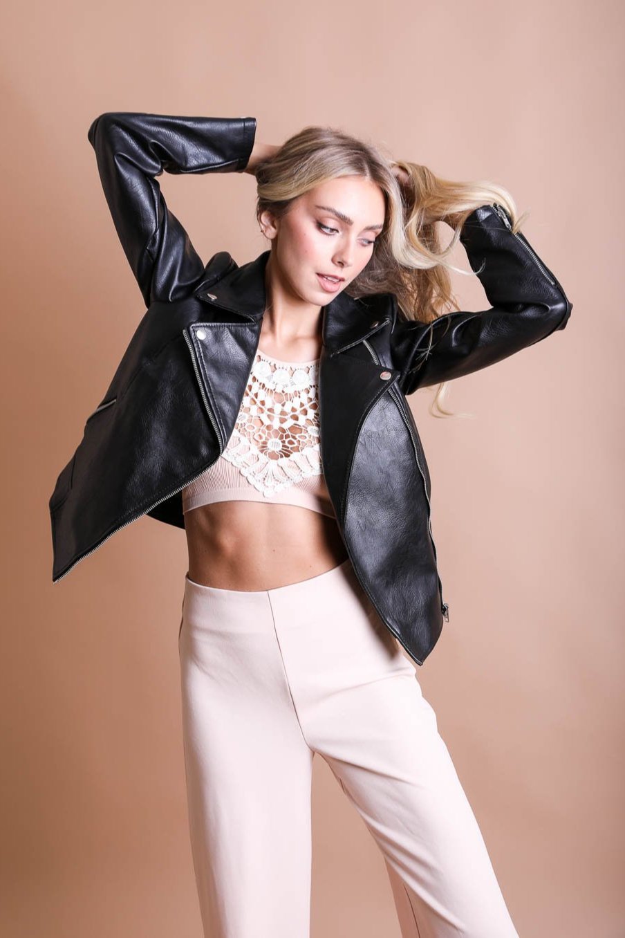 Crochet Lace High Neck Bralette – Halter Style with Cross-Back - NeoKira Unlimited