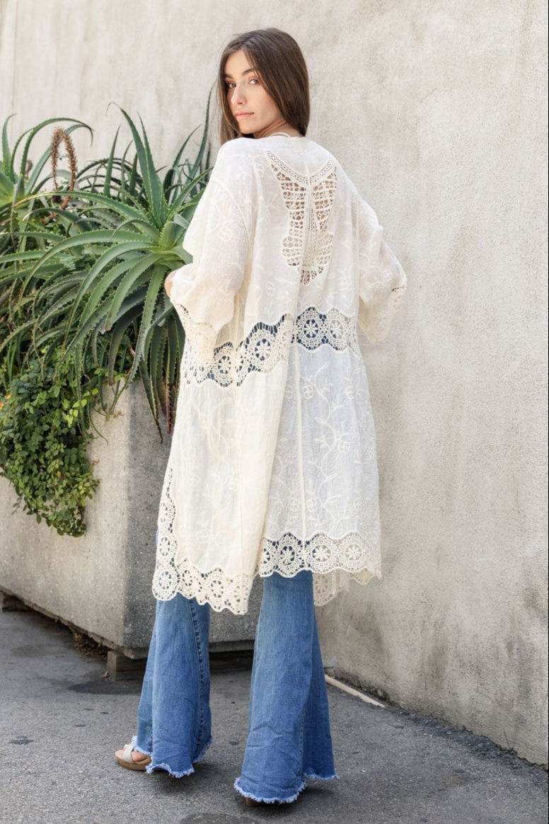 Crochet Open Patch Kimono - NeoKira Unlimited