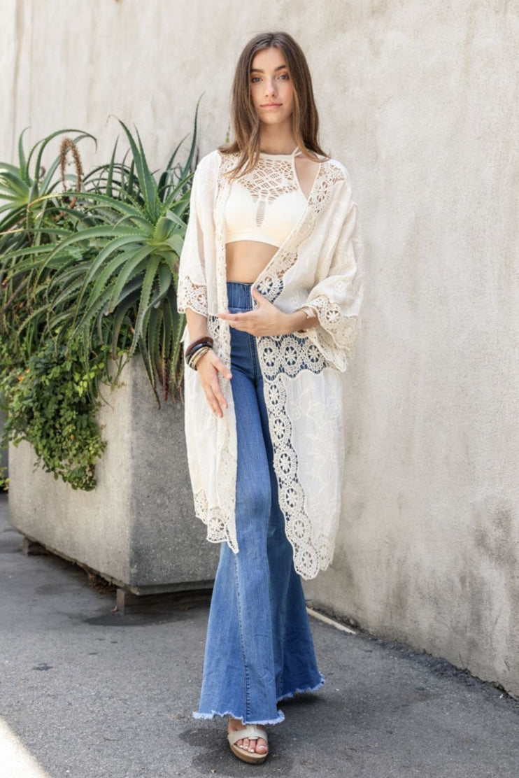 Crochet Open Patch Kimono - NeoKira Unlimited
