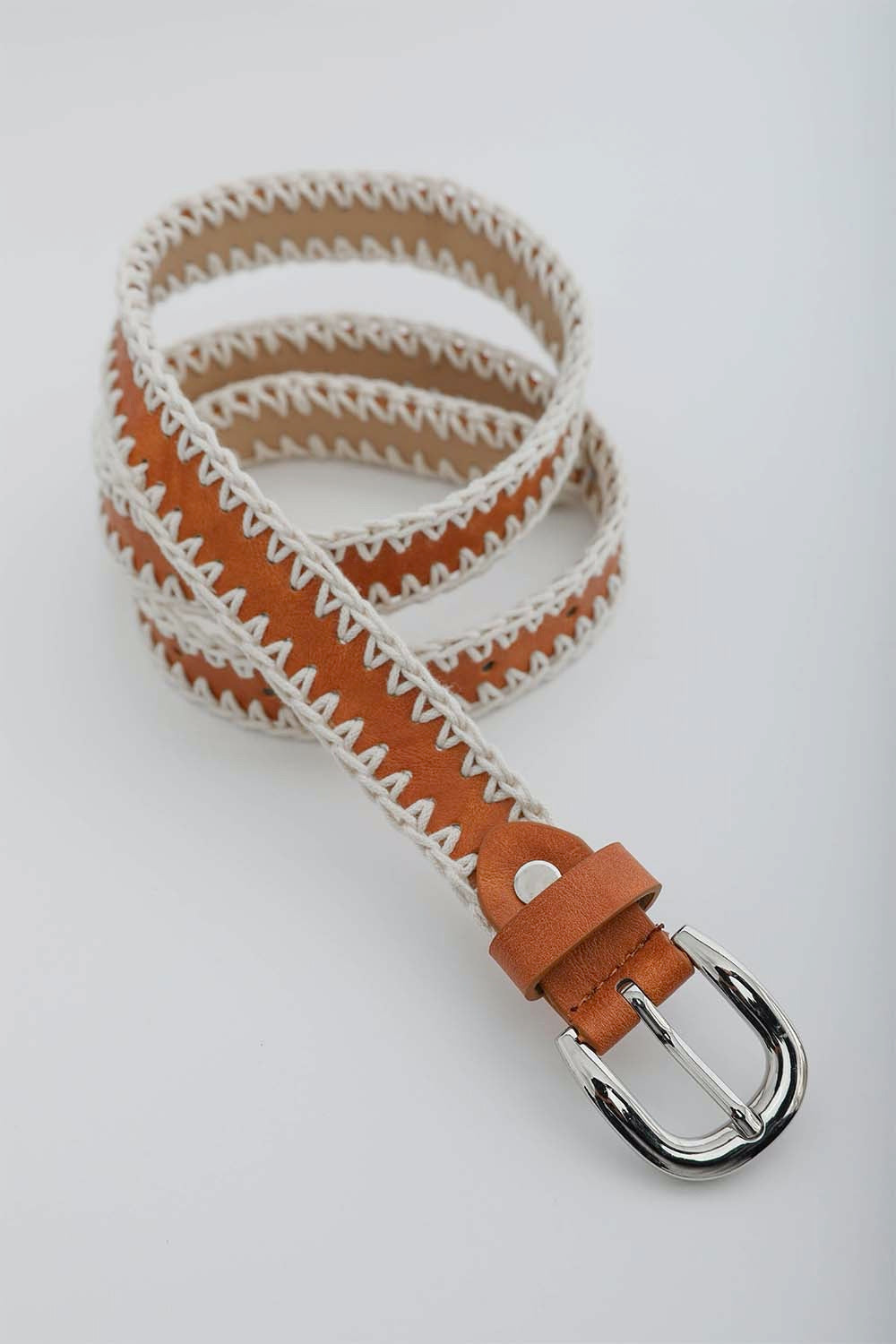 Crochet Vegan Leather Belt Belts Leto Collection   