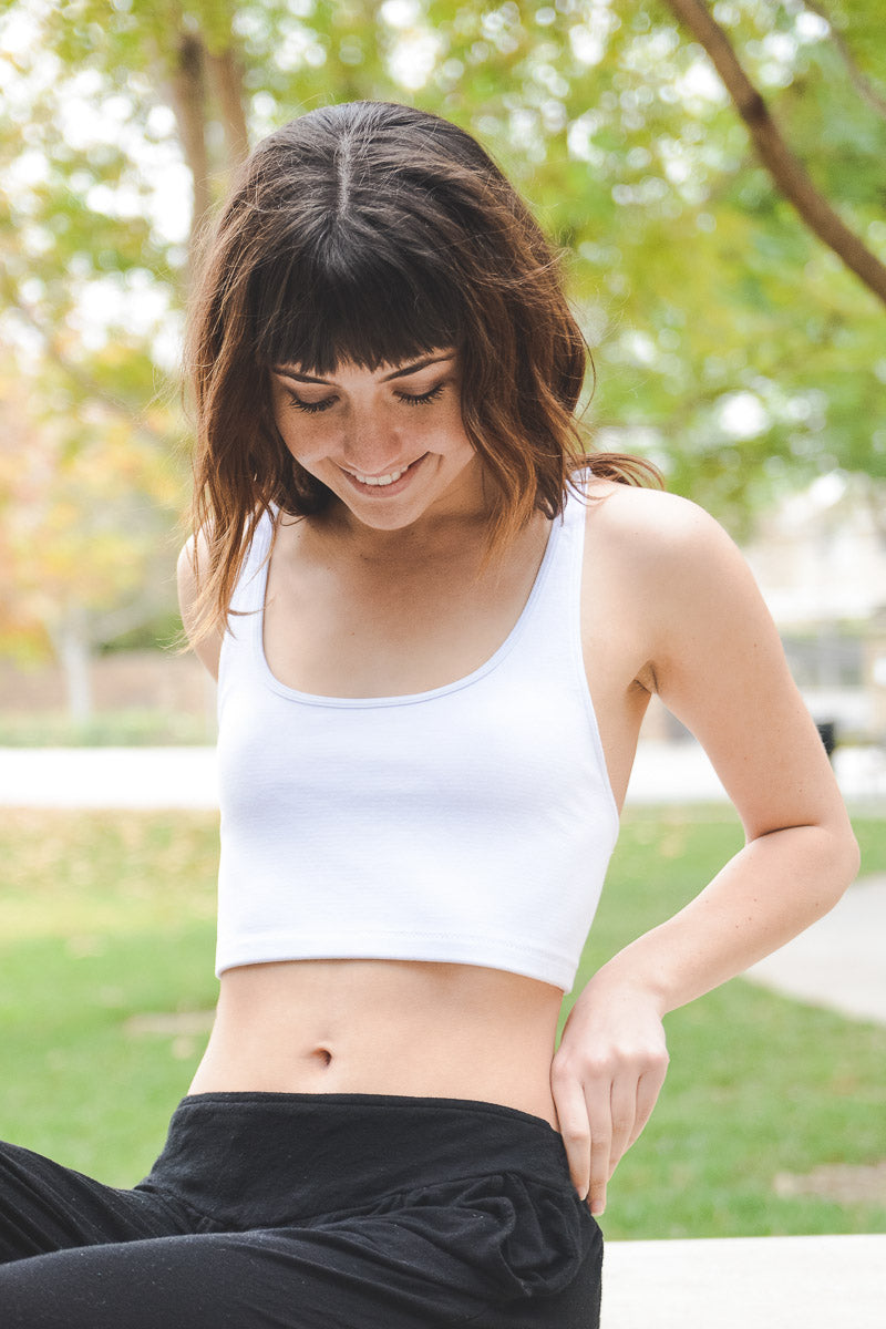Cross Lace Back Crop Brami Top - NeoKira Unlimited