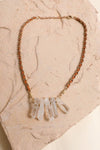 Crystal Drop Suede Necklace Necklaces Leto Collection   