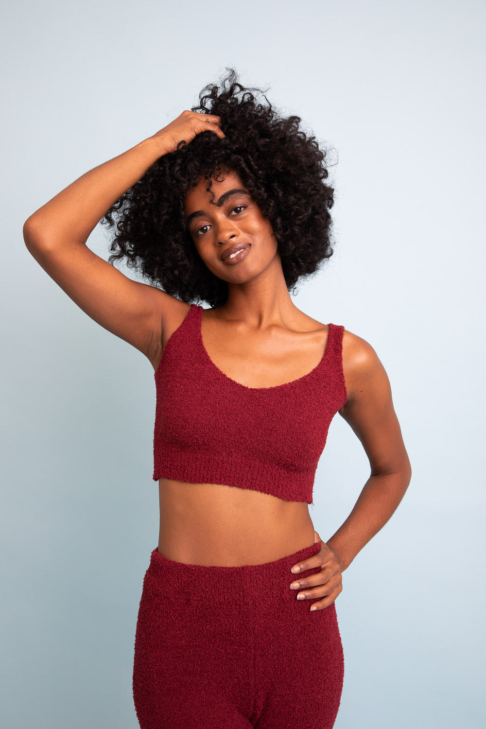 Cuddle Season Boucle Soft Brami Top Leto Collection XS/S Maroon 