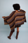 Cuddle Season Striped Knit Poncho Ponchos Leto Collection   