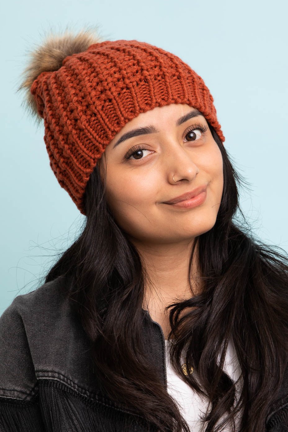 Cute Textured Pom Beanie - NeoKira Unlimited