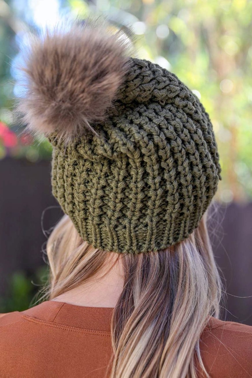 Cute Textured Pom Beanie - NeoKira Unlimited
