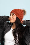 Cute Textured Pom Beanie Beanies Leto Collection   