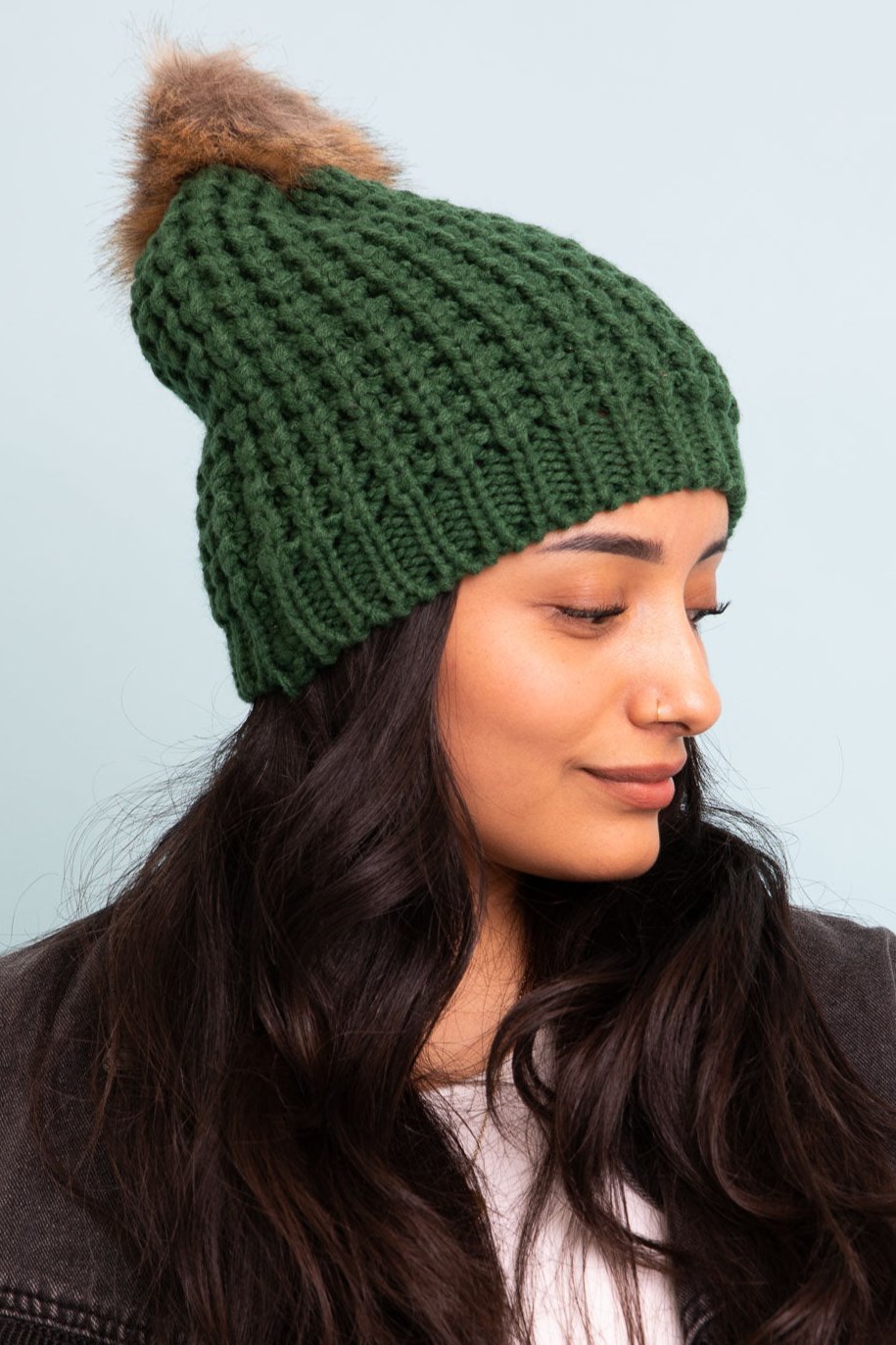 Cute Textured Pom Beanie - NeoKira Unlimited