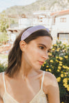 Cutesy Gingham Woven Knot Headband Headbands Leto Collection Lavender  