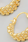 Fame Metallic Bead Pincatch Hoop Earrings Hoops Trendsi   