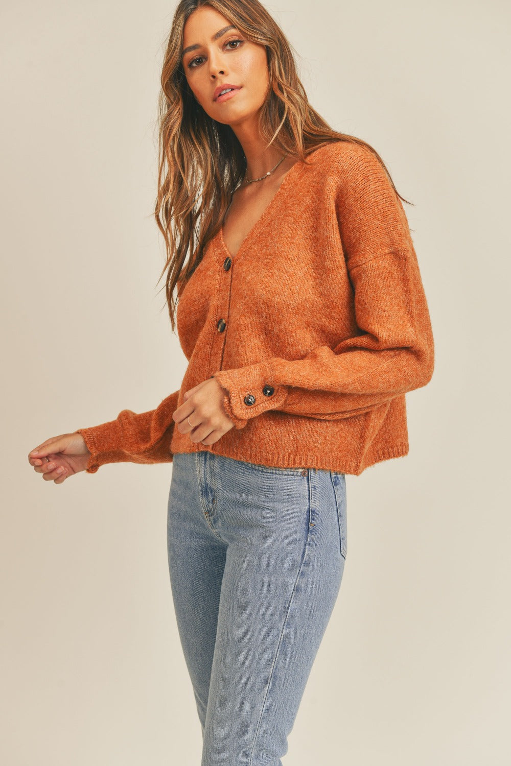 MABLE Long Sleeve Button Down Sweater Cardigan - NeoKira Unlimited