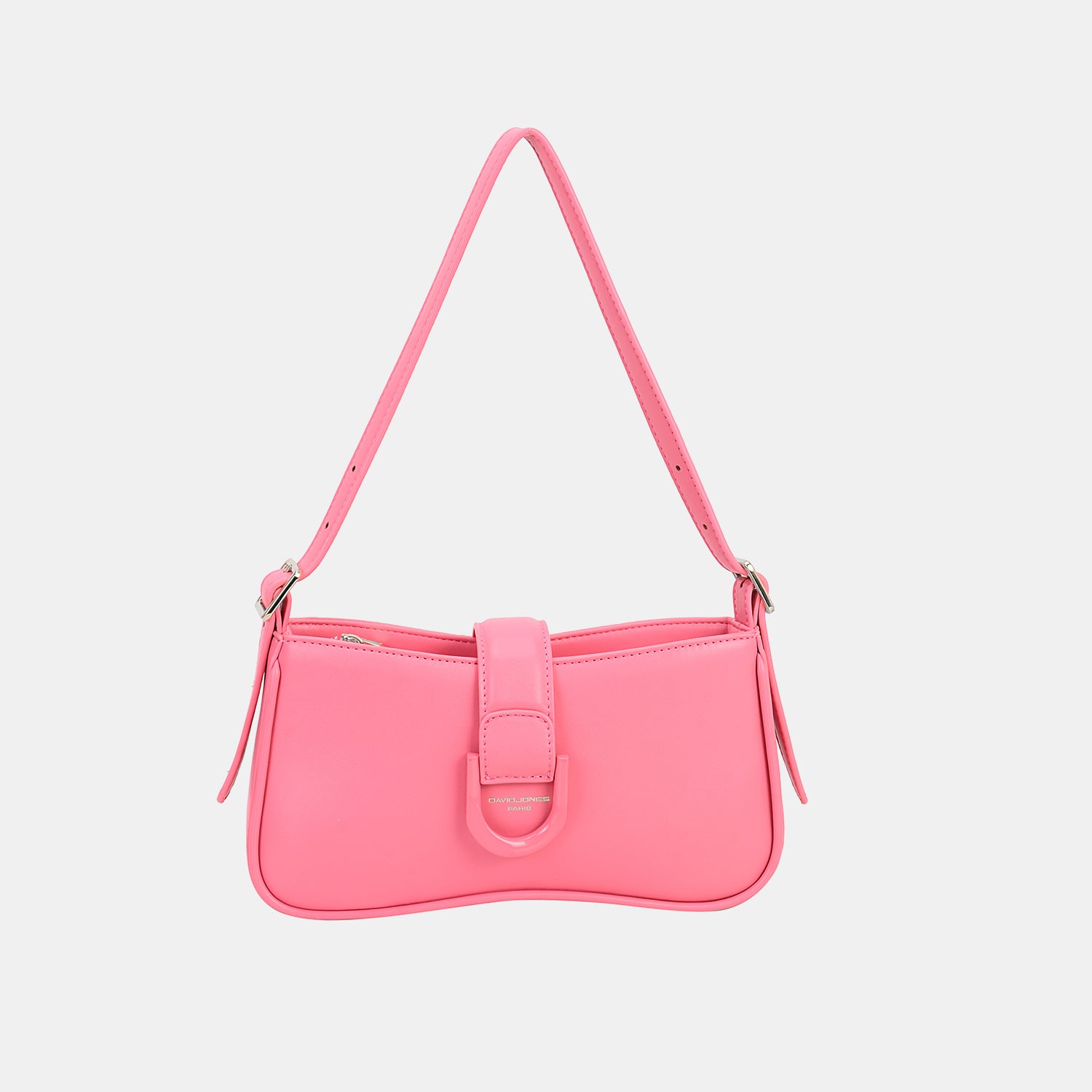 David Jones PU Leather Shoulder Bag Handbag Trendsi Pink One Size 