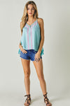 Printed Sleeveless Ruffle Tank Top  Davi & Dani   