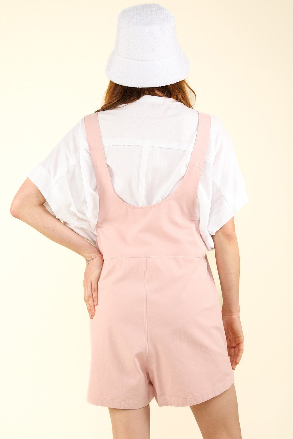 VERY J Adjustable Waist Suspender Overalls with Pockets Overalls Trendsi   