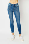 Judy Blue Full Size Cuffed Hem Low Waist Skinny Jeans Jeans Trendsi   