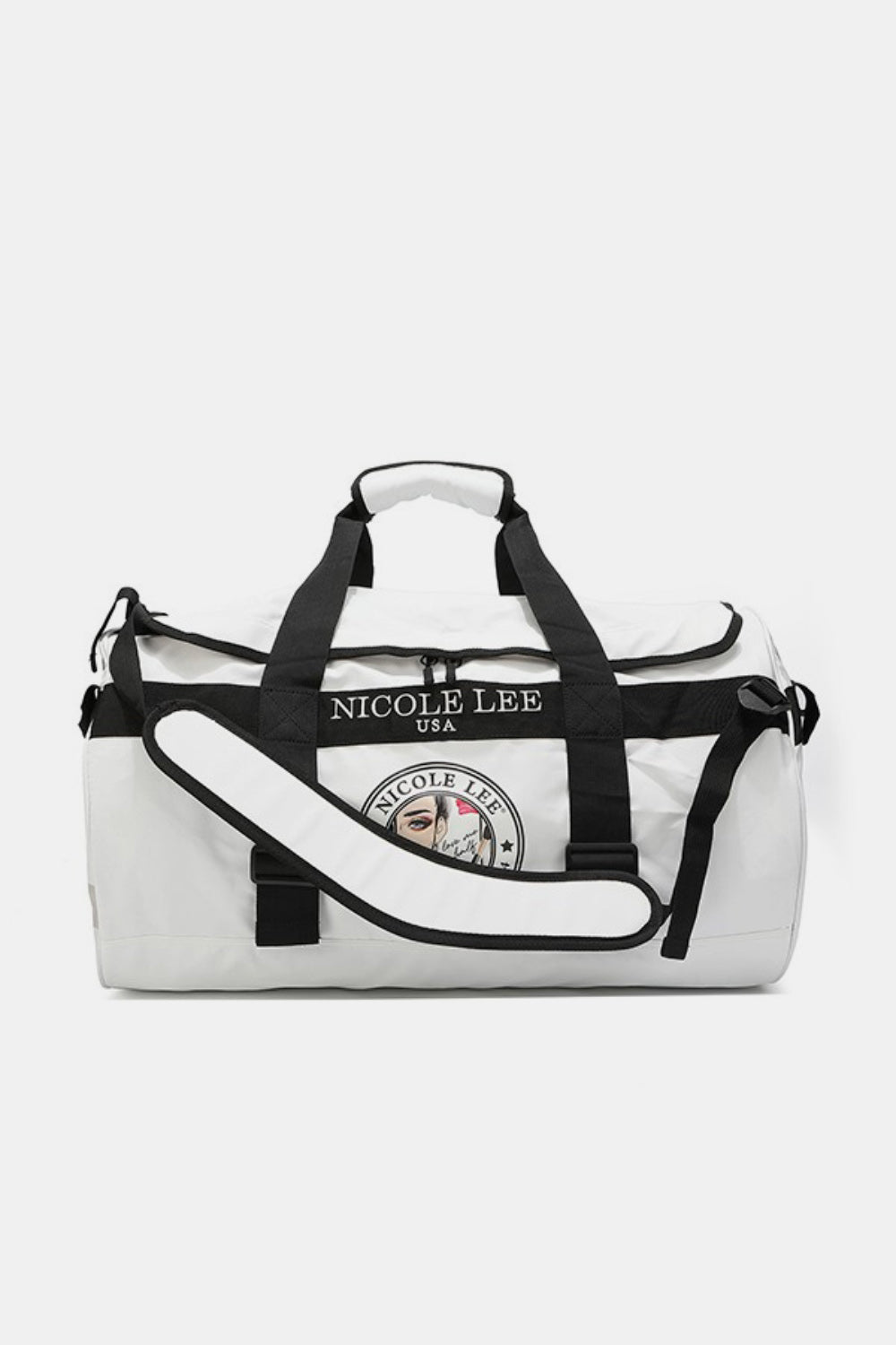 Nicole Lee USA Large Duffel Bag Duffel Bag Trendsi White One Size 