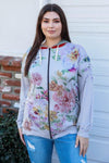 Tasha Apparel Full Size Floral Zip Up Hoodie Hoodie Trendsi   