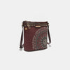 Nicole Lee USA Metallic Stitching Embroidery Inlaid Rhinestone Crossbody Bag Crossbody Bag Trendsi   