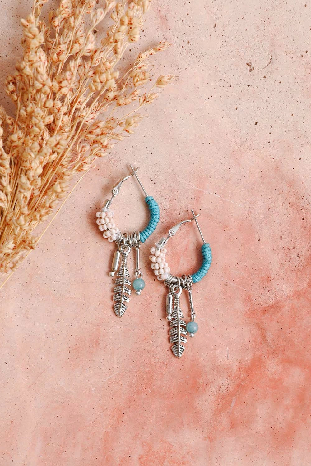 Dainty Feather Hoop Earrings - NeoKira Unlimited