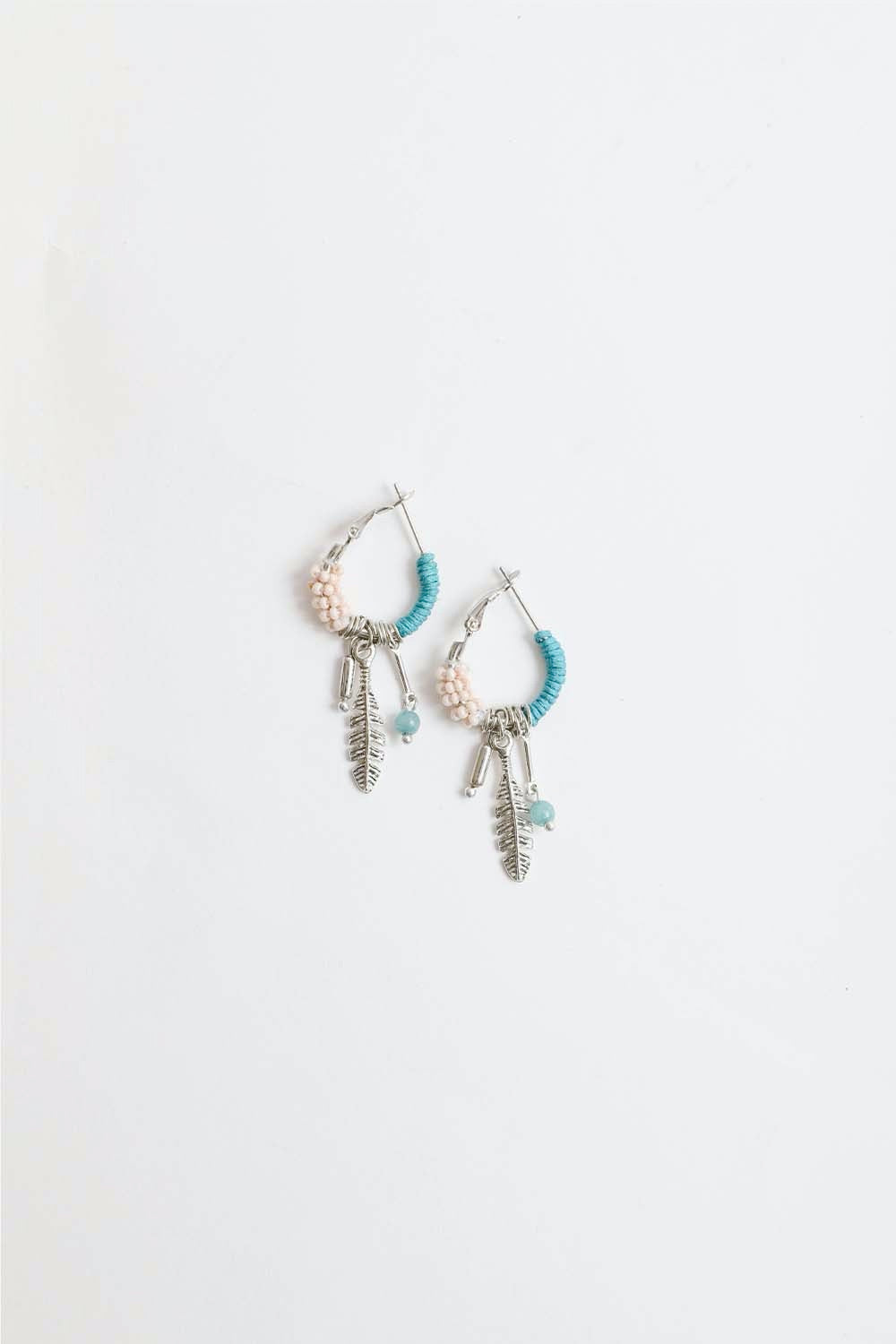 Dainty Feather Hoop Earrings - NeoKira Unlimited