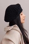 Darling Crochet Knitted Beret Beret Leto Collection One Size Black 