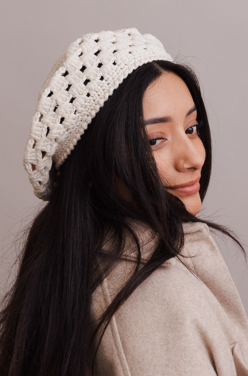 Darling Crochet 100% Cotton Knitted Beret - NeoKira Unlimited