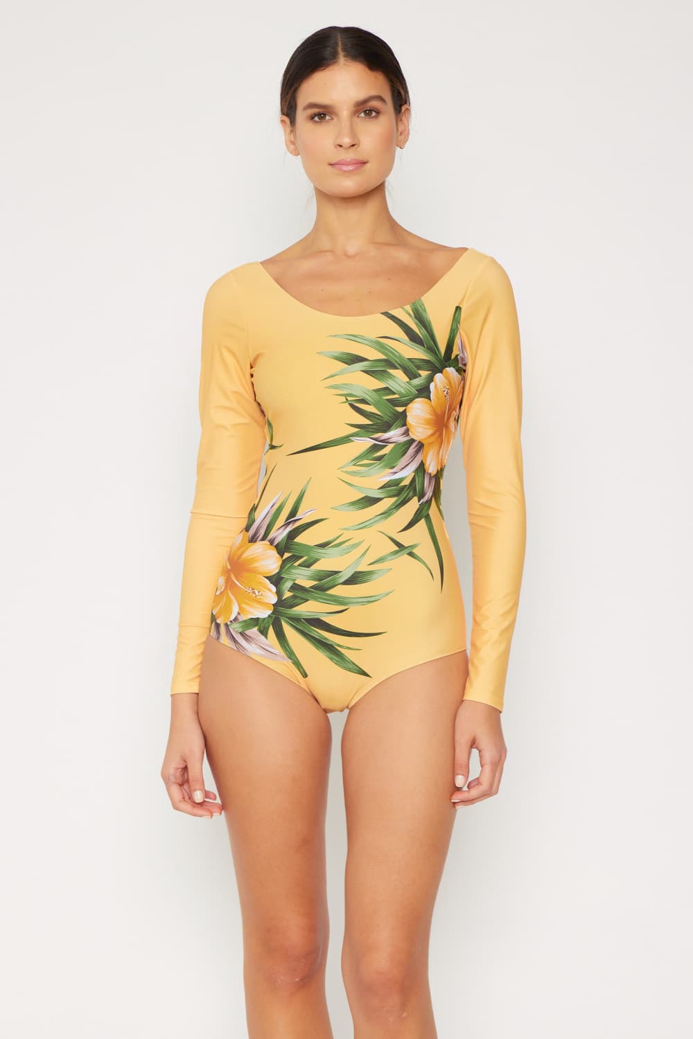 Marina West Swim Cool Down Longsleeve One-Piece Swimsuit Swimsuit Trendsi   