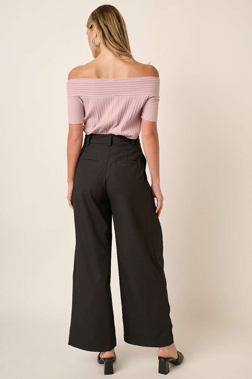 Mittoshop Deep Pleated High Waisted Wide Leg Pants - NeoKira Unlimited