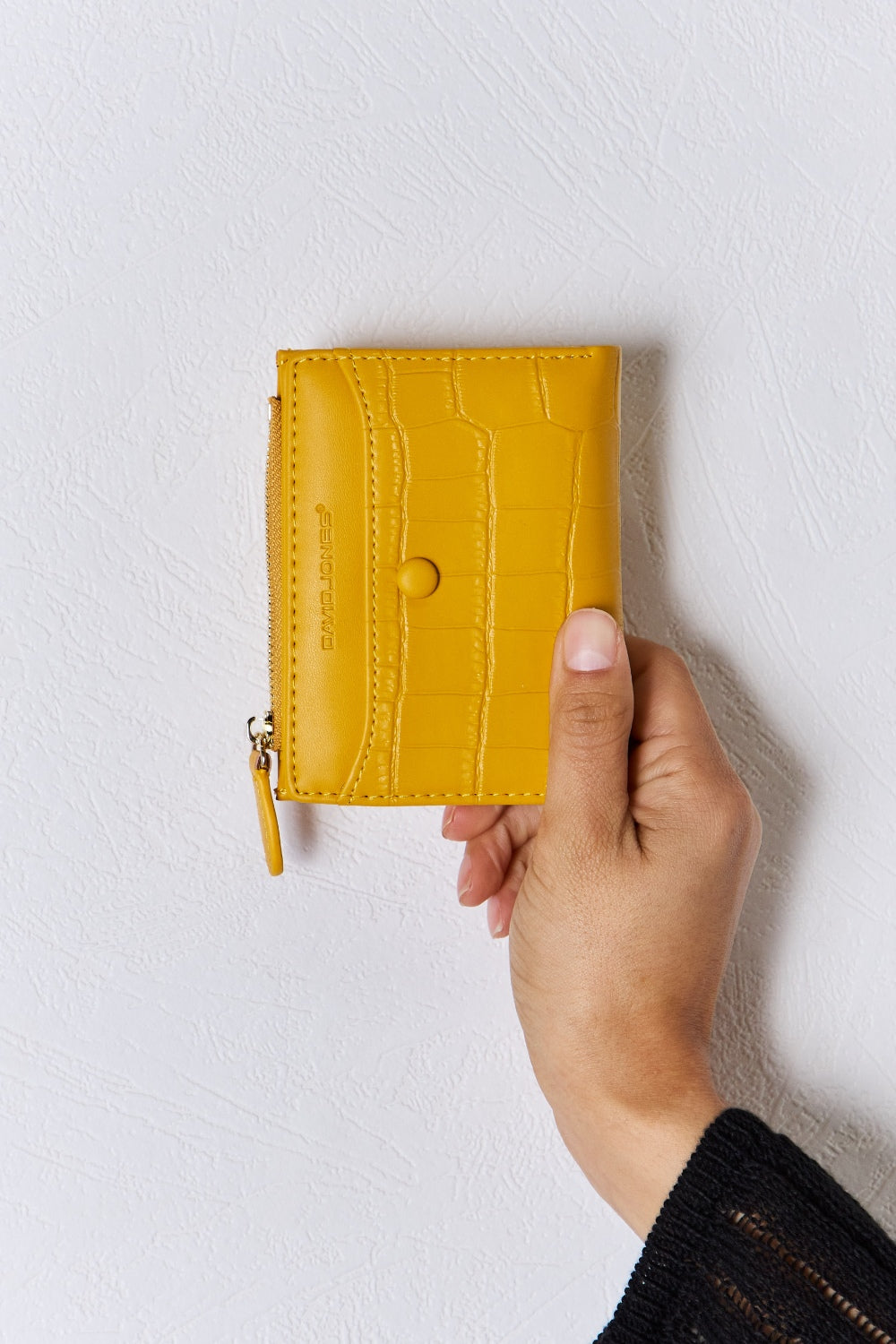 David Jones Texture PU Leather Mini Wallet Wallet Trendsi YELLOW One Size 