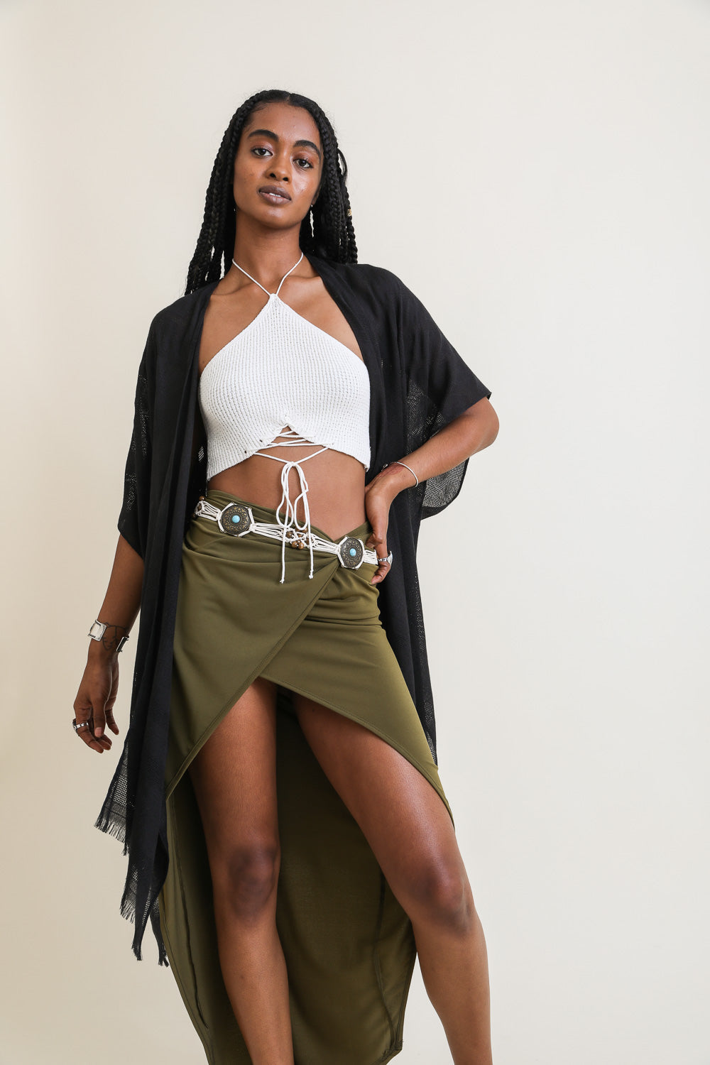 Diamond Embroidered Kimono - NeoKira Unlimited