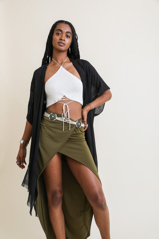 Diamond Embroidered Kimono - NeoKira Unlimited